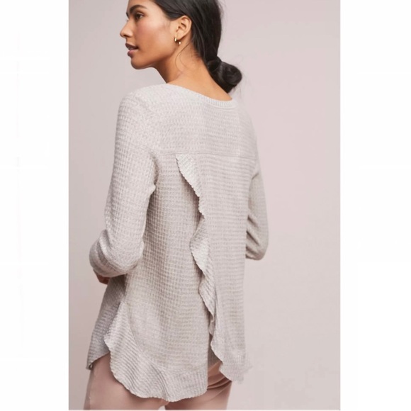 Anthropologie Saturday Sunday Wendy Waffle Tunic in Plum/Maroon - Picture 6 of 11